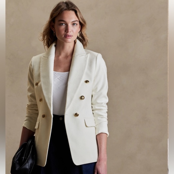 ✨✨NWT Banana Republic Limited Edition Cotton Captain’s Blazer - Picture 2 of 9